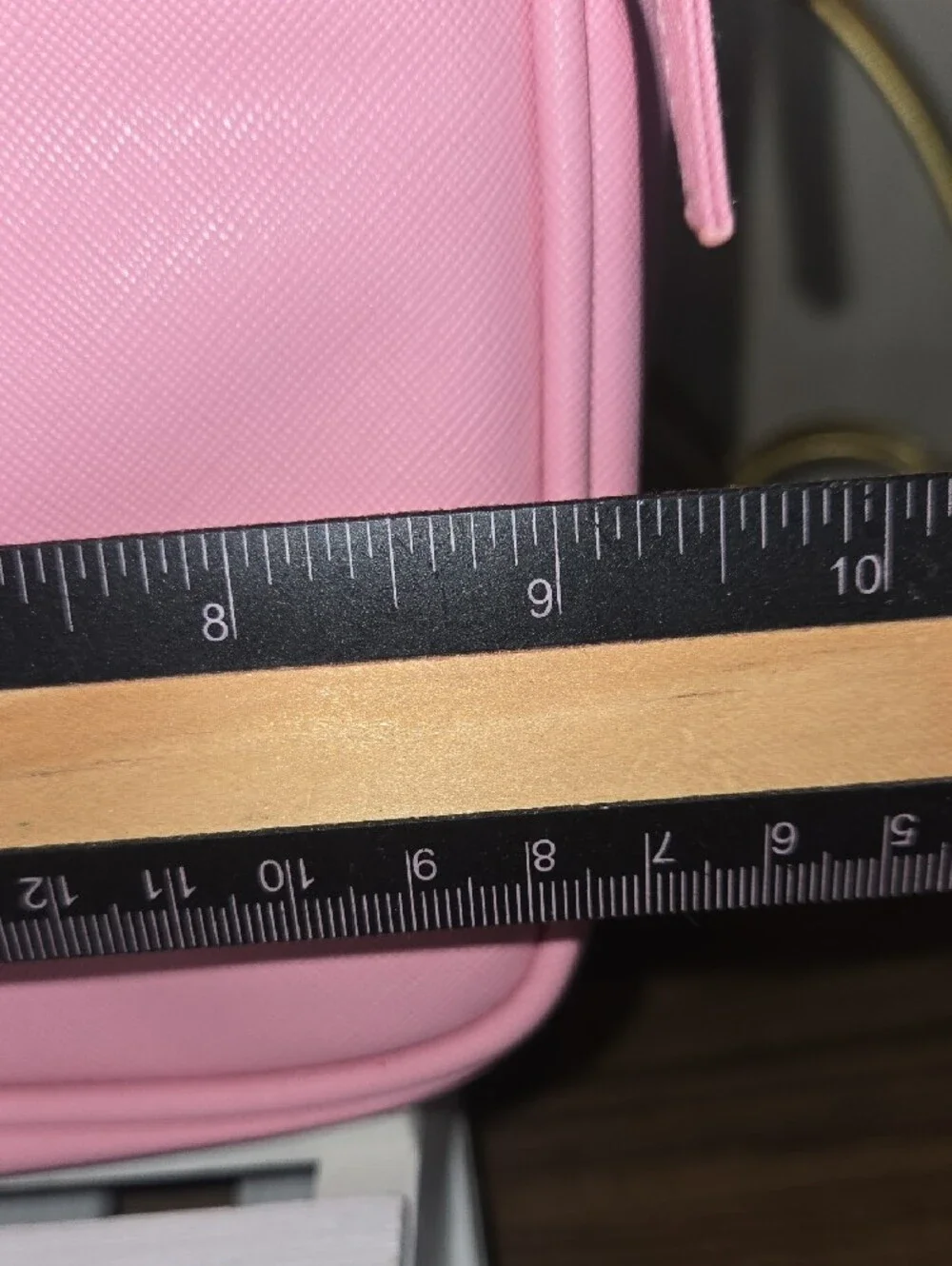 Pink Bow Accent Women's Cosmetic Bag